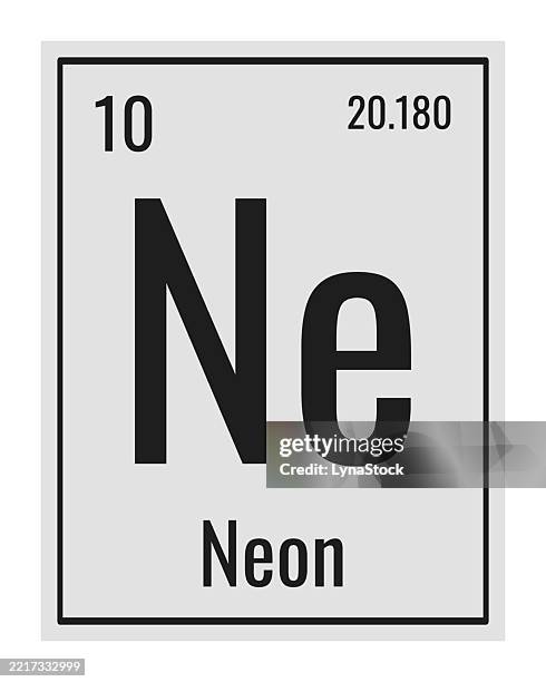 Neo Element Type Neon Symbol Chemical Element Of The Periodic Table Vector Illustration ...
