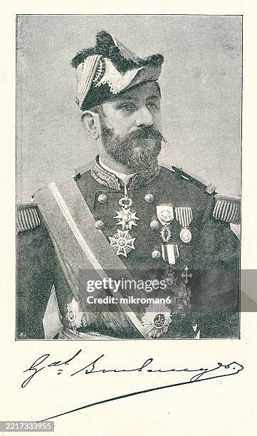 portrait of georges ernest jean-marie boulanger (29 april 1837 – 30 september 1891), nicknamed général revanche ("general revenge"), a french general and politician - marshal stock pictures, royalty-free photos & images
