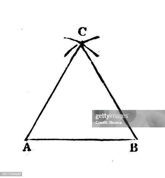 Math Iconic Figure Vintage Geometry And Maths Figures And Diagrams High-Res Vector Graphic ...