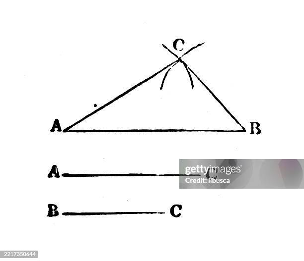 Math Iconic Figure Vintage Geometry And Maths Figures And Diagrams High-Res Vector Graphic ...