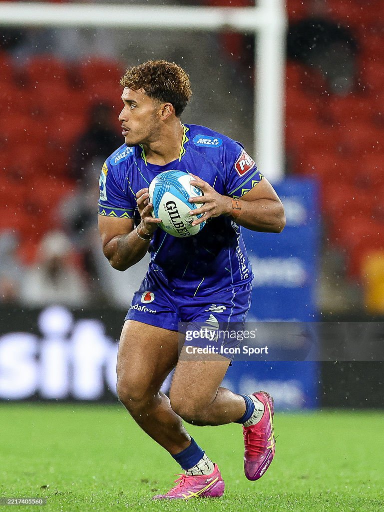 Esava Ravula Isaiah Armstrong-Ravula of the Fijian Drua during the Super Rugby ...