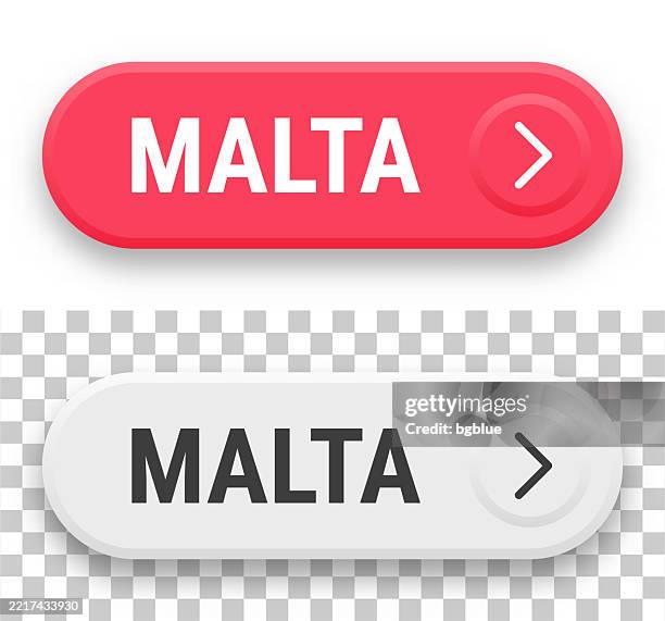 malta - 3d click web buttons on blank background - malta stock illustrations