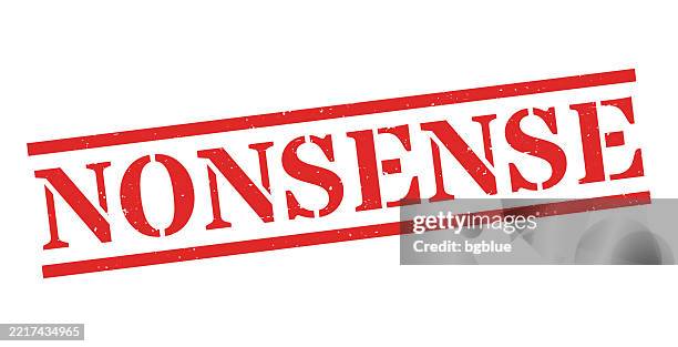 stockillustraties, clipart, cartoons en iconen met nonsense - red rubber stamp on blank background - bizar