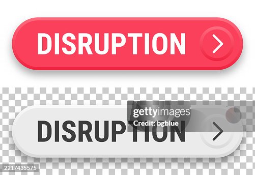 Disruption 3d Click Web Buttons On Blank Background High-Res Vector ...