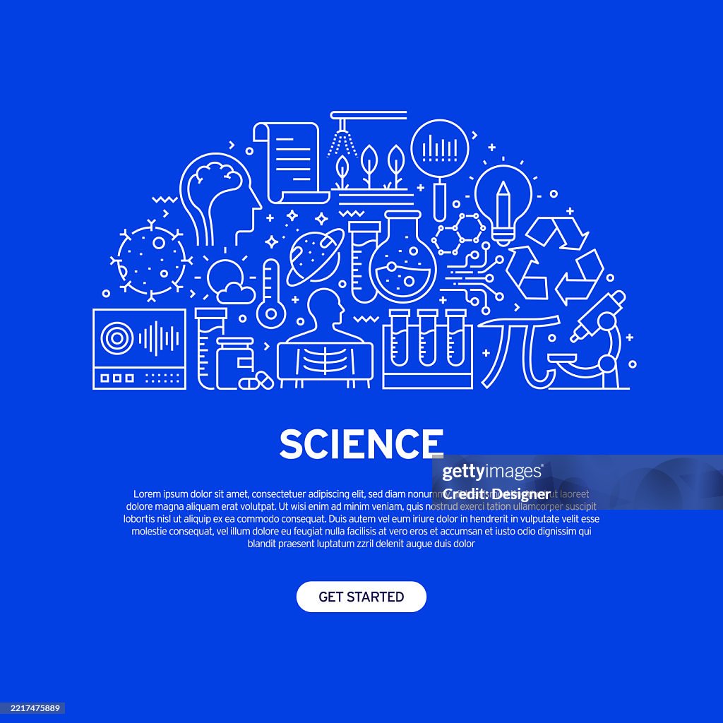 Science Related Vector Illustration Technology Innovation Research Data ...