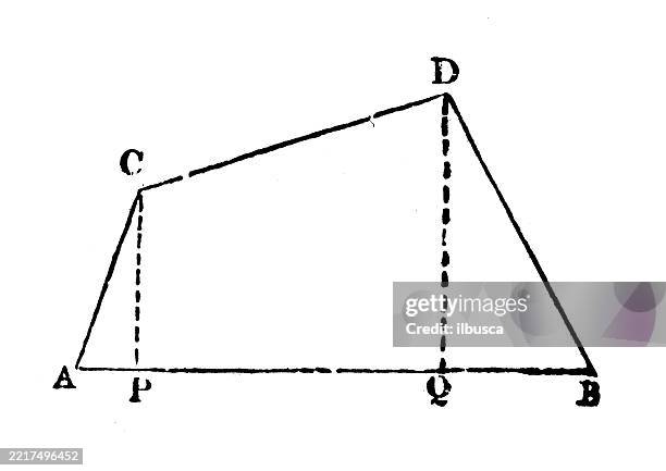 vintage geometry and maths figures and diagrams - mathematical function stock illustrations