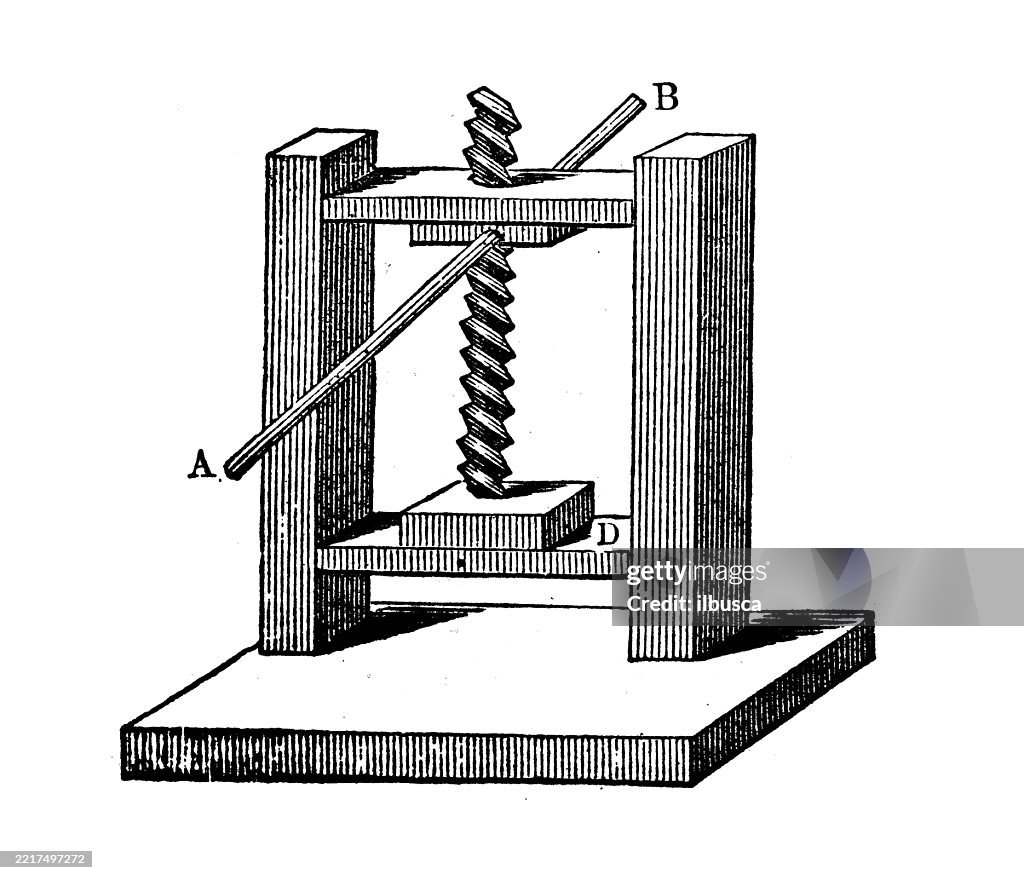 Vintage Physics, Statics and Mechanics figures and diagrams