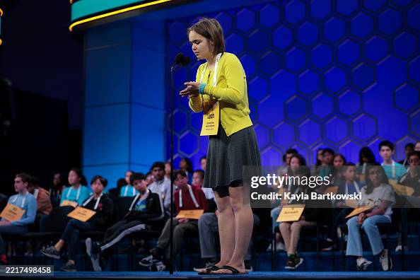 Leah Marie Rini of Plattsburgh, New York spells her word in the... News ...