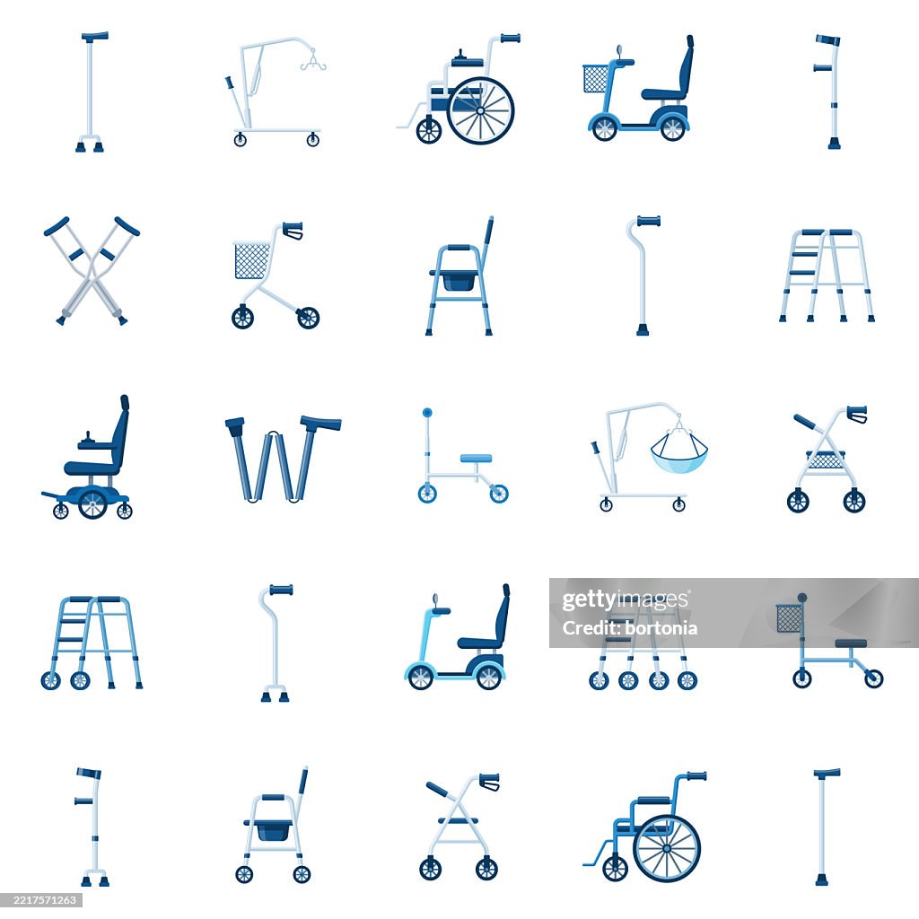Mobility Aids Icon Set