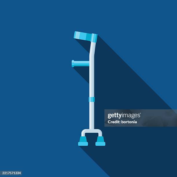 forearm cane mobility aid icon - mobility disability stock illustrations