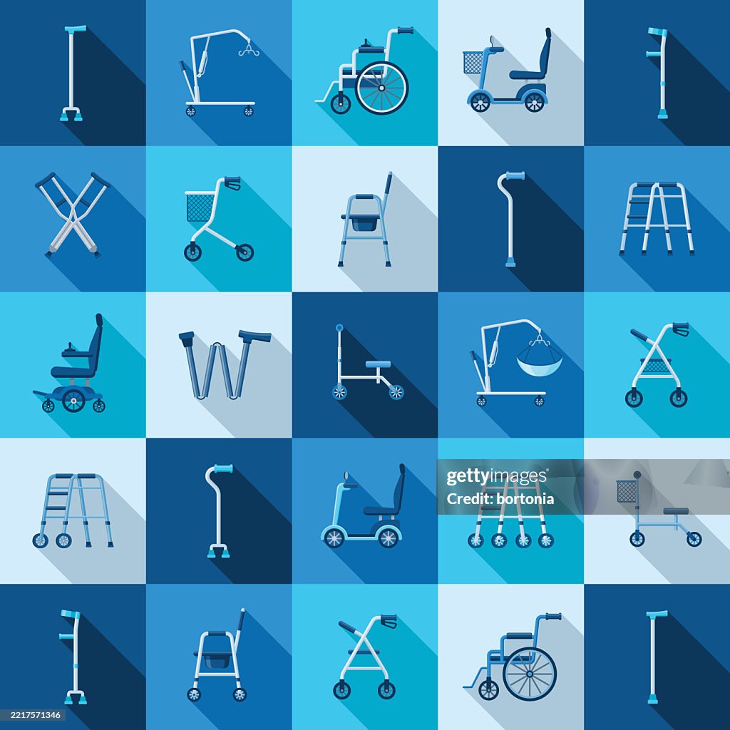Mobility Aids Icon Set