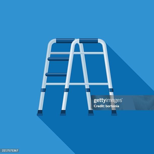 walker mobility aid icon - disability independence stock illustrations
