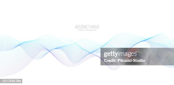 Abstract Gradient Wave Lines on White Background. Modern technology background. Abstract Gradient Wave Lines on White Background. Modern technology background.