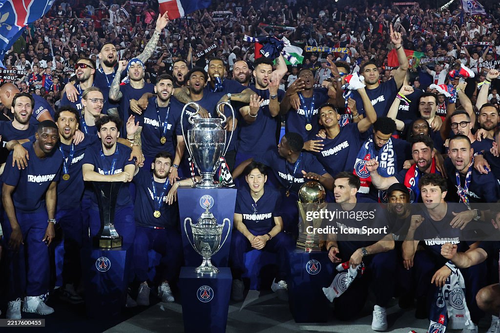 UEFA Champions League - Paris Saint-Germain - Célébration / Parc des Princes