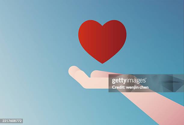 illustrations, cliparts, dessins animés et icônes de mains tenant en forme de cœur, aimant la promotion caritative. - consoler et se consoler