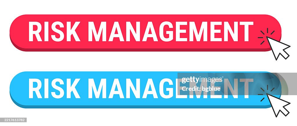 Medium Risk Button Risk Management Red And Blue Buttons With Cursor On White Background ...