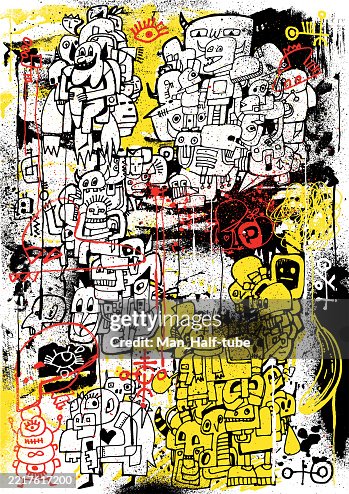 Graffiti design elements Graffiti design elements