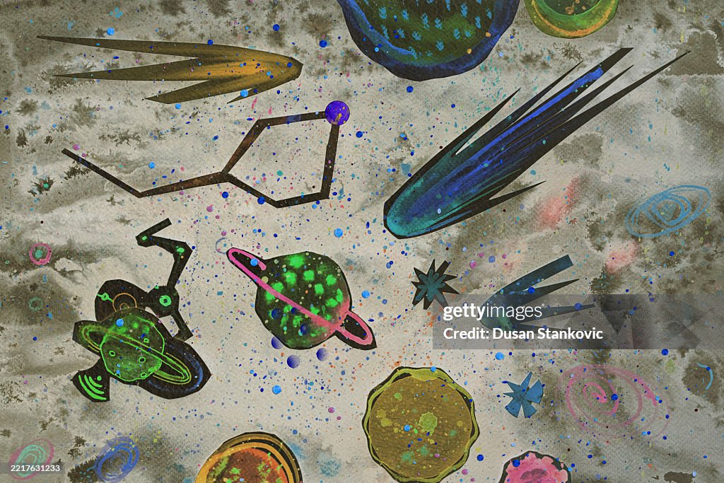 Signs In Space Interstellar Space Illustration High-Res Vector Graphic - Getty Images