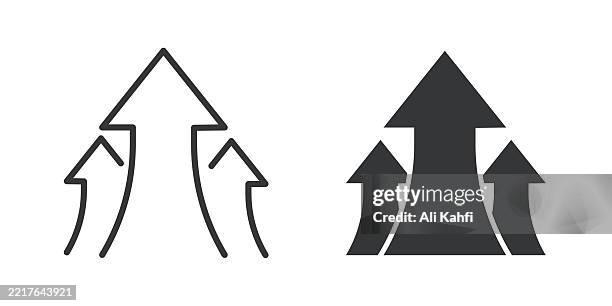 statistics thin line and glyph solid icon. editable stroke and perfect pixel isolated on transparent background - data analyst stock illustrations