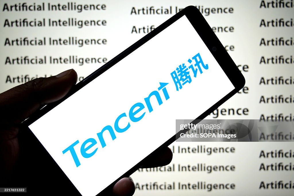 Tencent Rtc Logo In this photo illustration, a Tencent logo is seen displayed on a ...