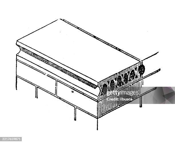 theory of architecture: foundations and drains - building foundations stock illustrations