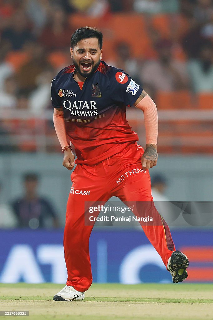 Suyash Sharma of Royal Challengers Bengaluru celebrates after... News ...