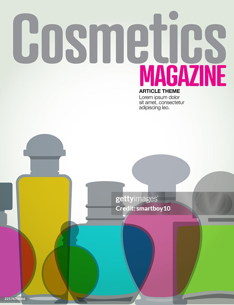 Cosmetics Blog Cover Magazine Cover Template For Cosmetics Industry High-Res Vector Graphic ...