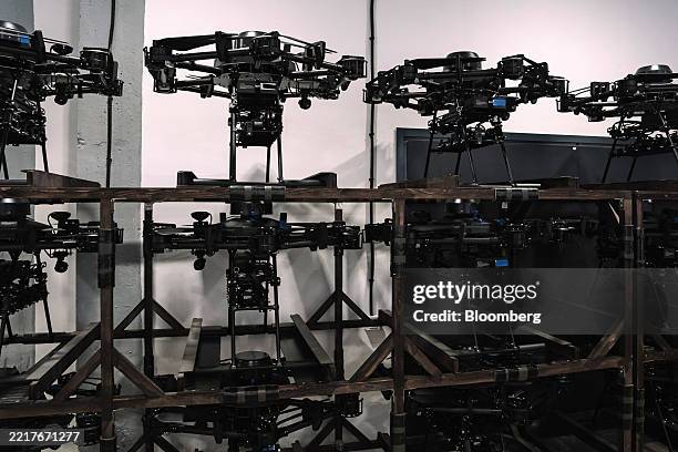 Ukrainian Vampire hexacopter bomber drones at the Skyfall military technology company at an unknown location in Ukraine, on Thursday, May 29, 2025....