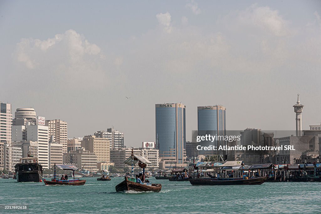 View Of Abras In Dubai Creek
