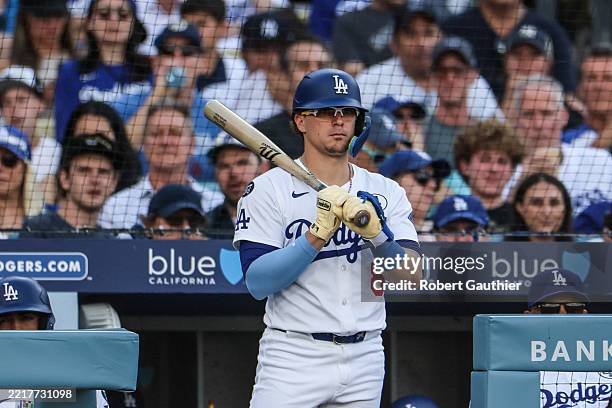 Los Angeles, CA, Sunday, June 1, 2025 - Los Angeles Dodgers first baseman Enrique Hernández watches from the dugout midge against the New York...
