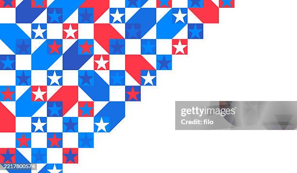 patriotic usa america modern star shapes background pattern edge border - american flag texture stock illustrations