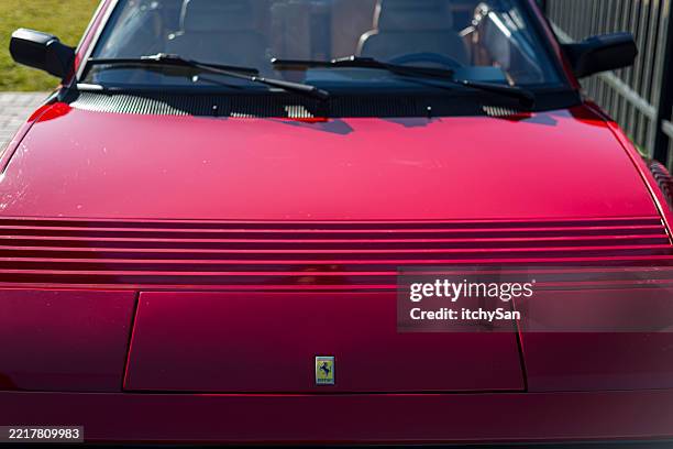 front end of a ferrari mondial - brand name sports car stockfoto's en -beelden