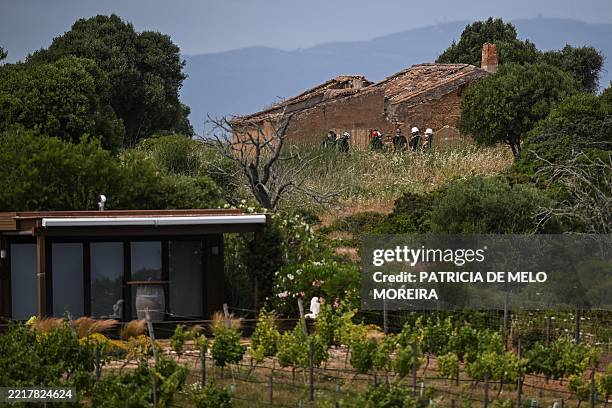 Criminal Investigators are pictured during a new search operations amid the investigation into the disappearance of Madeleine McCann at Atalaia,...