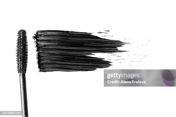 makeup mascara swatch - cils photos et images de collection