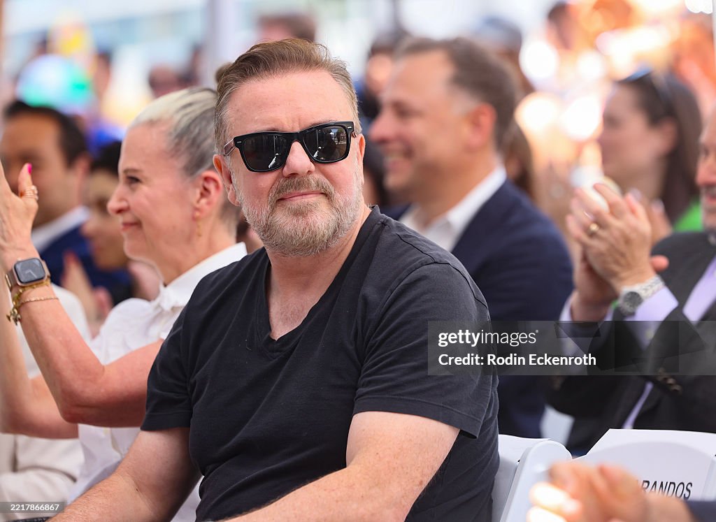 Ricky Gervais Honored With Star On The Hollywood Walk Of Fame