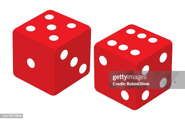 illustrations, cliparts, dessins animés et icônes de dés rouge - jeu de dés