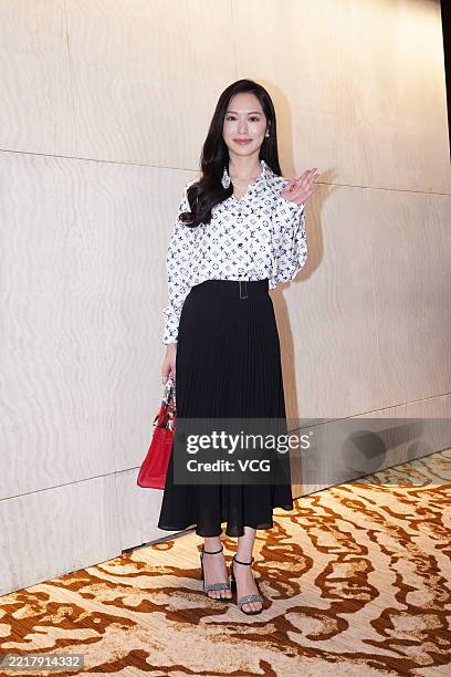 Miss Hong Kong 2016 Crystal Fung Ying-ying attends Overseas Teo Chew Entrepreneurs Association event on May 30, 2025 in Hong Kong, China.
