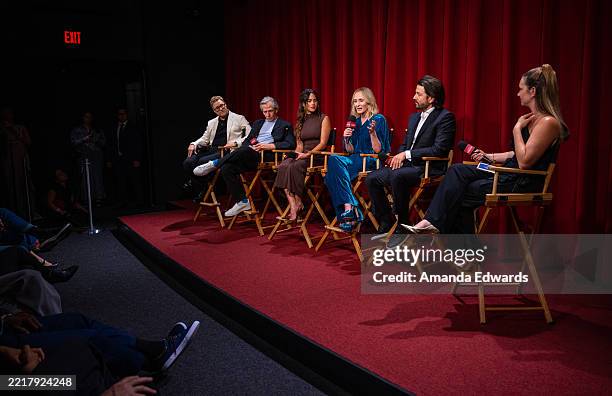 Actors Alan Tudyk, Ben Mendelsohn, Adria Arjona, Genevieve O’Reilly and Diego Luna, and moderator Ash Crossan attend the SAG-AFTRA Foundation...