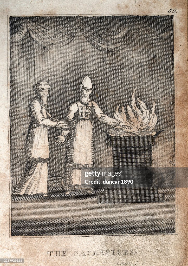 The Sacrifices Leviticus Religious Illustration Old Testament 19th