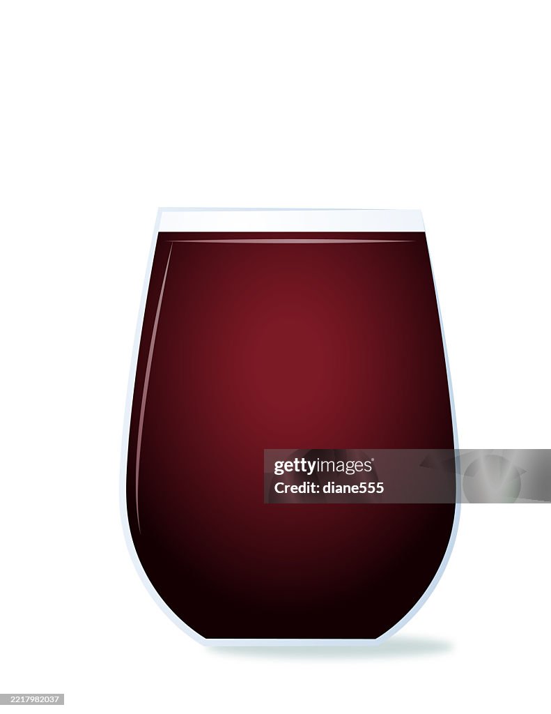 Glass Of Red Wine isolated On A Transparent Background