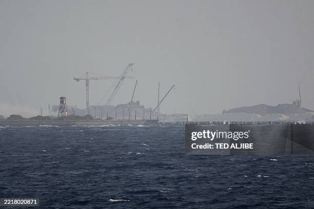 This photo taken on June 4, 2025 onboard the Philippine Navy ship 'BRP Andres Bonifacio' during a maritime patrol in the disputed South China Sea...