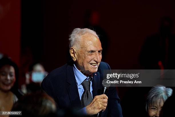 Honoree Frank Gehry speaks during the MOCA Gala 2025 at The Geffen Contemporary at MOCA on May 31, 2025 in Los Angeles, California.