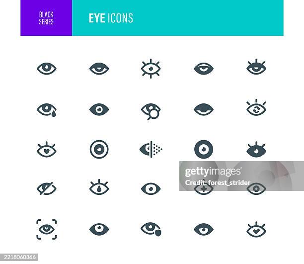 eye icons - eyelid stock illustrations