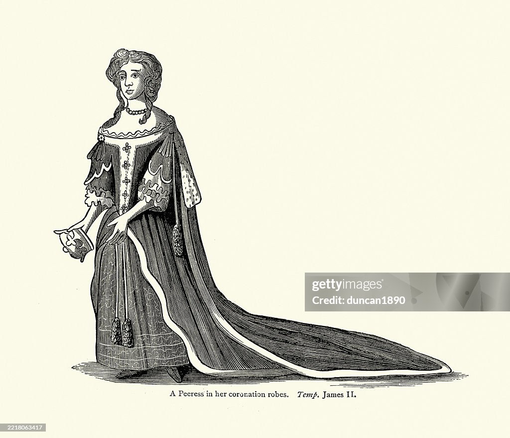 Upper Class Robe History Of Fashion Upper Class English Noble Woman In Coronation Robes ...