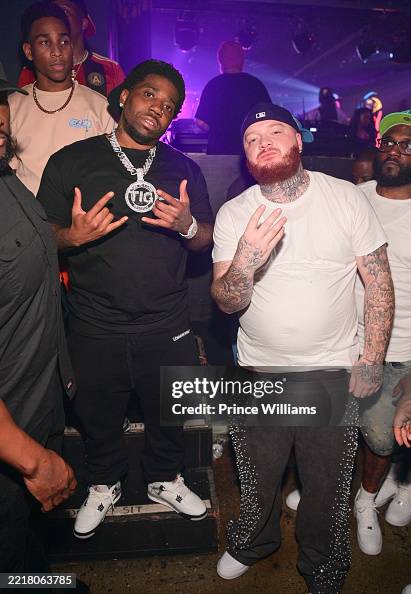 Kushington Rapper YFN Lucci and Belly Gang Kushington backstage during Belly Gang... News ...
