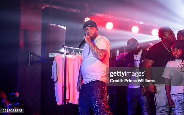 Vellz Rapper Rapper Belly Gang Kushington performs during Belly Gang Kushington ...