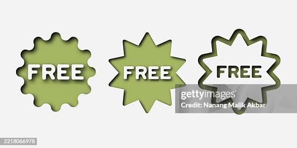 kostenloses icon-set mit papierschnitt-stil - hitzefrei stock-grafiken, -clipart, -cartoons und -symbole