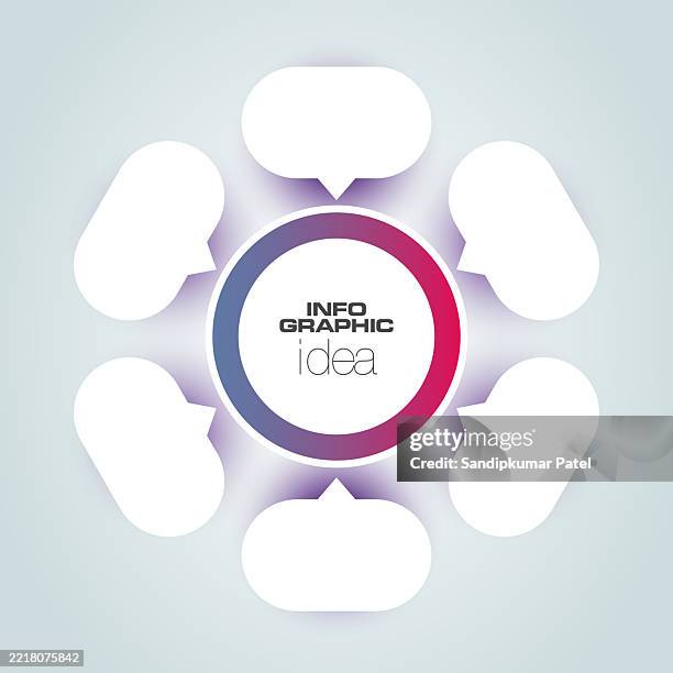 infographic circle banner. vector template with 6 steps, parts, options - six step process stock illustrations