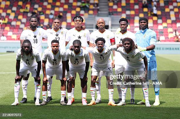 Ghana team group photo during The Unity Cup 3rd/4th Play Off match between Ghana and Trinidad and Tobago at Gtech Community Stadium on May 31, 2025...
