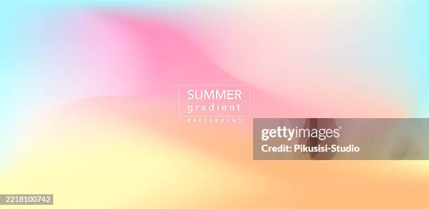 stockillustraties, clipart, cartoons en iconen met flowing pastel blend with bright summer shades, abstract gradient background. - psychedelisch